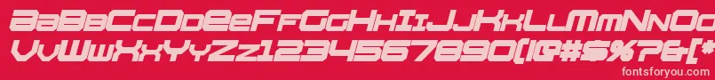 WhittleBoldItalic Font – Pink Fonts on Red Background