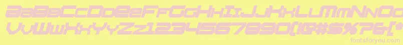 WhittleBoldItalic Font – Pink Fonts on Yellow Background