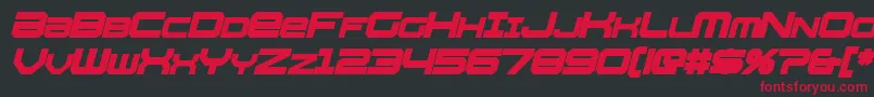 WhittleBoldItalic Font – Red Fonts on Black Background