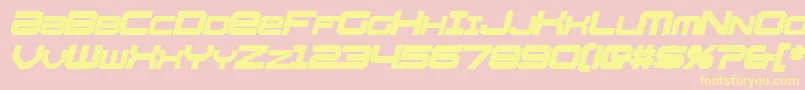 WhittleBoldItalic Font – Yellow Fonts on Pink Background