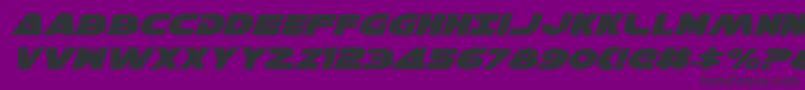フォントHanSoloExpandedItalic – 紫の背景に黒い文字
