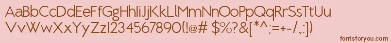 fuente BrixtonLight – Fuentes Marrones Sobre Fondo Rosa