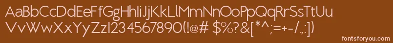 BrixtonLight Font – Pink Fonts on Brown Background