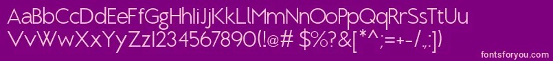 BrixtonLight Font – Pink Fonts on Purple Background