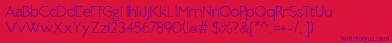 BrixtonLight Font – Purple Fonts on Red Background