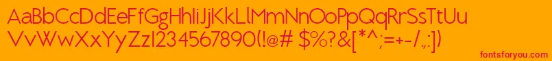 BrixtonLight Font – Red Fonts on Orange Background