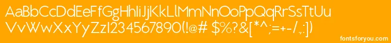BrixtonLight Font – White Fonts on Orange Background