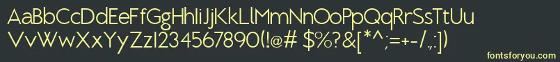 BrixtonLight Font – Yellow Fonts on Black Background