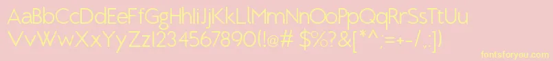 BrixtonLight Font – Yellow Fonts on Pink Background