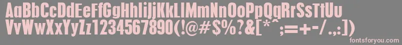 Pilsenplakat Font – Pink Fonts on Gray Background
