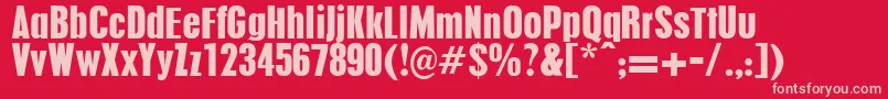 Pilsenplakat Font – Pink Fonts on Red Background