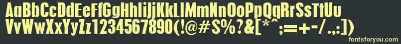 Pilsenplakat Font – Yellow Fonts on Black Background