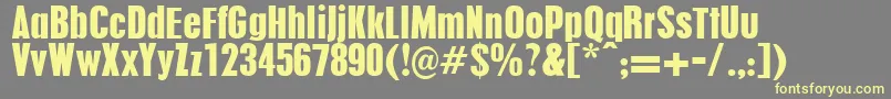 Pilsenplakat Font – Yellow Fonts on Gray Background
