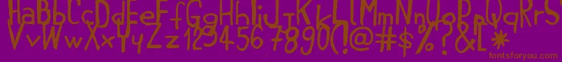 Jembohands Font – Brown Fonts on Purple Background