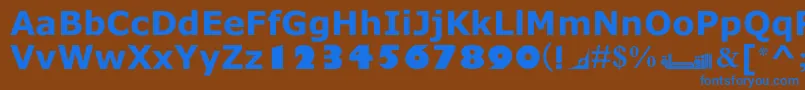 MotkenNoqtaIi Font – Blue Fonts on Brown Background