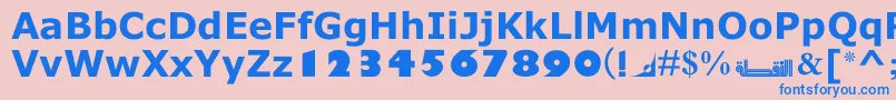 MotkenNoqtaIi Font – Blue Fonts on Pink Background