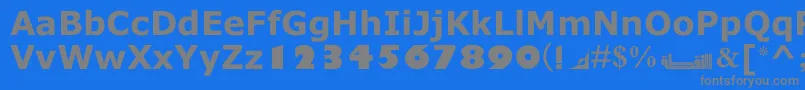 フォントMotkenNoqtaIi – 青い背景に灰色の文字