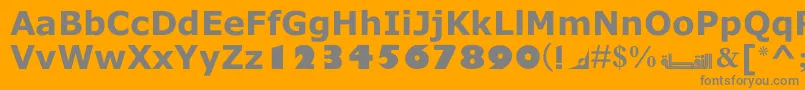 フォントMotkenNoqtaIi – オレンジの背景に灰色の文字