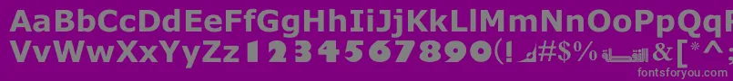 フォントMotkenNoqtaIi – 紫の背景に灰色の文字