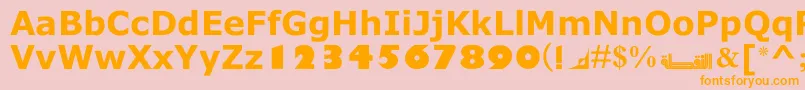 MotkenNoqtaIi Font – Orange Fonts on Pink Background