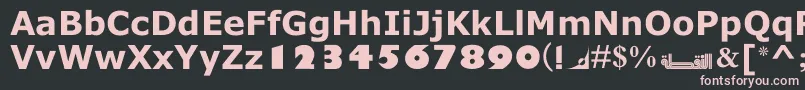 MotkenNoqtaIi Font – Pink Fonts on Black Background