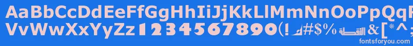 MotkenNoqtaIi Font – Pink Fonts on Blue Background