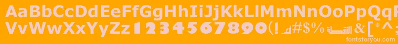 MotkenNoqtaIi Font – Pink Fonts on Orange Background