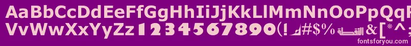 MotkenNoqtaIi Font – Pink Fonts on Purple Background