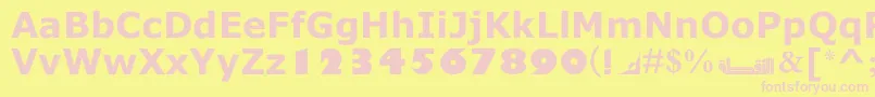 MotkenNoqtaIi Font – Pink Fonts on Yellow Background