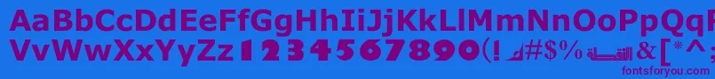 MotkenNoqtaIi Font – Purple Fonts on Blue Background