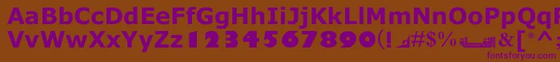 MotkenNoqtaIi Font – Purple Fonts on Brown Background