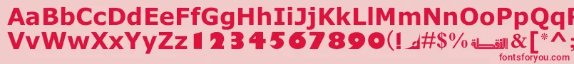 MotkenNoqtaIi Font – Red Fonts on Pink Background