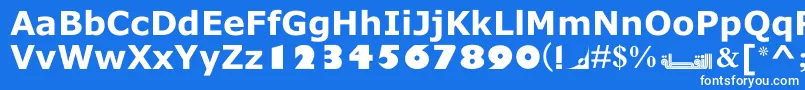MotkenNoqtaIi Font – White Fonts on Blue Background
