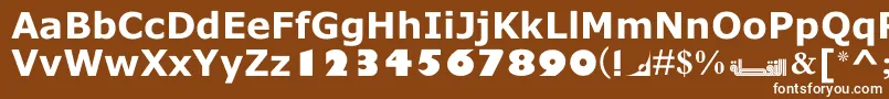 フォントMotkenNoqtaIi – 茶色の背景に白い文字