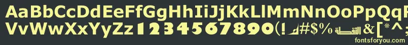 MotkenNoqtaIi Font – Yellow Fonts on Black Background