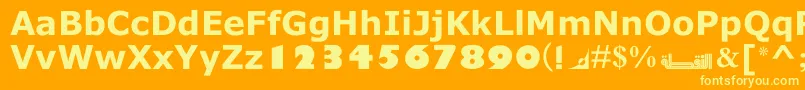 MotkenNoqtaIi Font – Yellow Fonts on Orange Background
