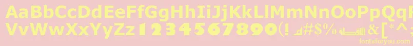MotkenNoqtaIi Font – Yellow Fonts on Pink Background