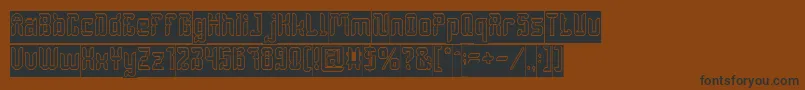 DayakShieldHollowInverse Font – Black Fonts on Brown Background
