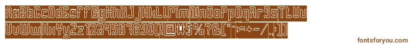 DayakShieldHollowInverse Font – Brown Fonts on White Background