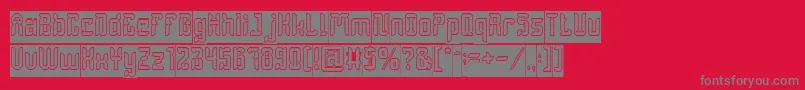 DayakShieldHollowInverse Font – Gray Fonts on Red Background