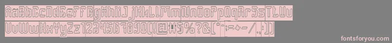 DayakShieldHollowInverse Font – Pink Fonts on Gray Background