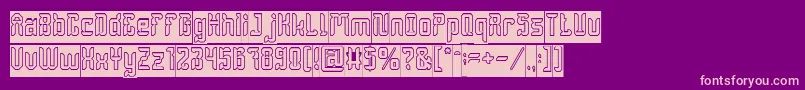 DayakShieldHollowInverse Font – Pink Fonts on Purple Background