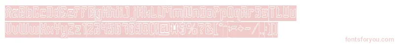 DayakShieldHollowInverse Font – Pink Fonts on White Background