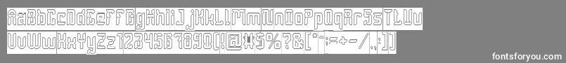 Шрифт DayakShieldHollowInverse – белые шрифты на сером фоне