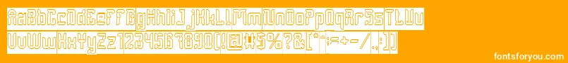 DayakShieldHollowInverse Font – White Fonts on Orange Background