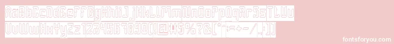 DayakShieldHollowInverse Font – White Fonts on Pink Background