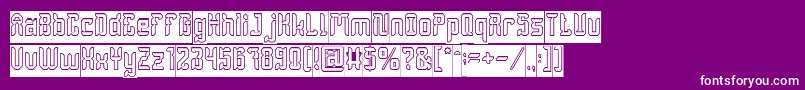 DayakShieldHollowInverse Font – White Fonts on Purple Background