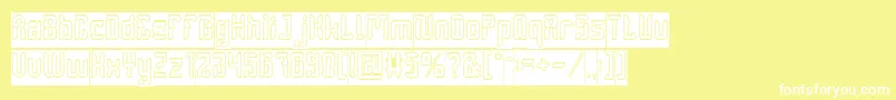 Шрифт DayakShieldHollowInverse – белые шрифты на жёлтом фоне