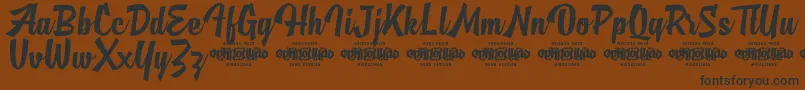 MjAlghifariDemo Font – Black Fonts on Brown Background