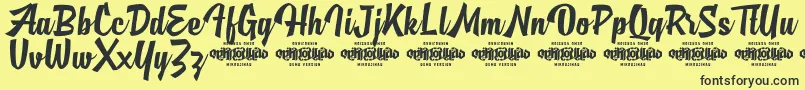 MjAlghifariDemo Font – Black Fonts on Yellow Background